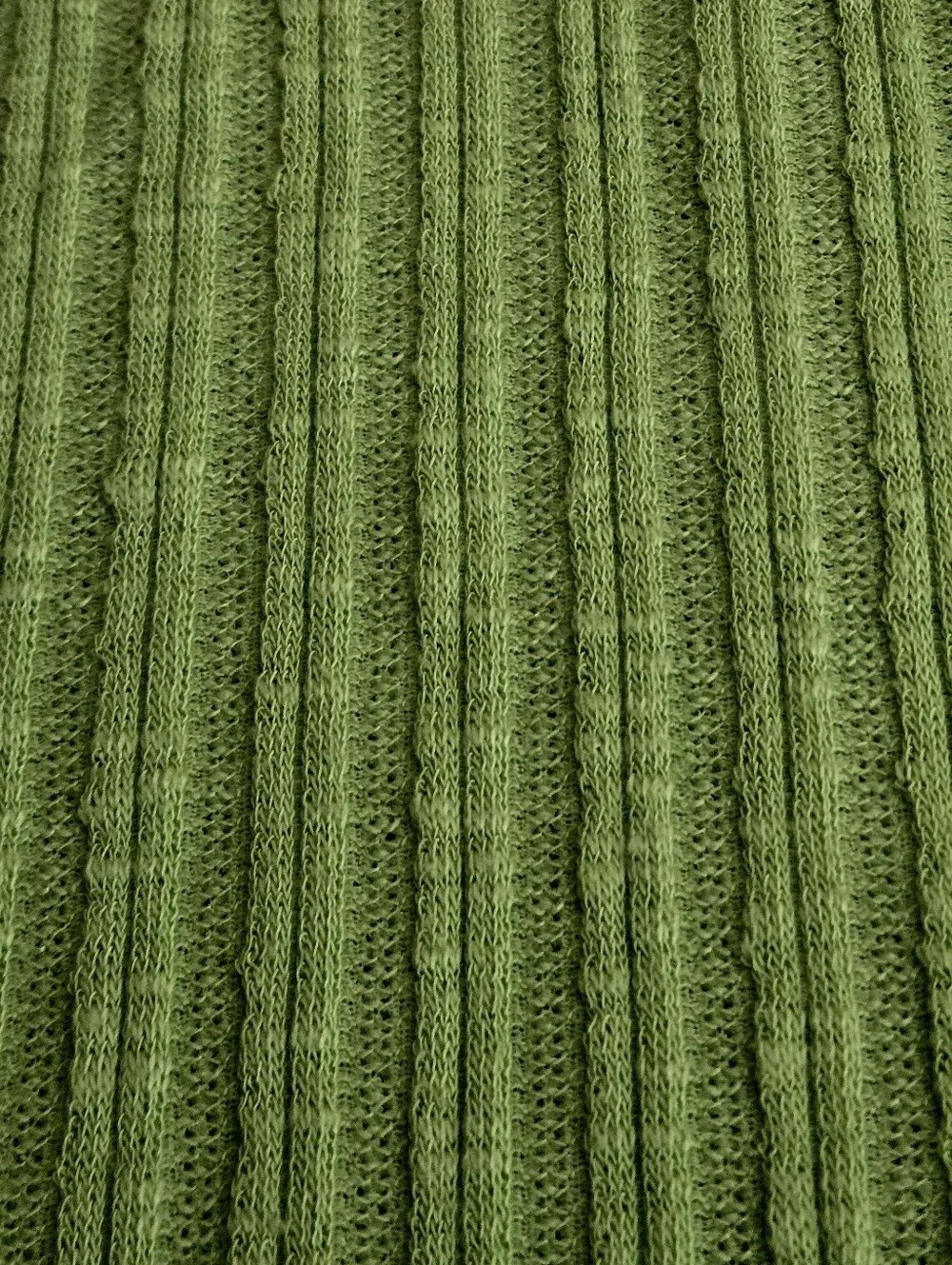 N Touch 2 pc Womens 2X Open Front Lime Green Textured Oversized Cardigan & Shell